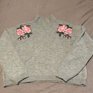 Gray cropped sweater